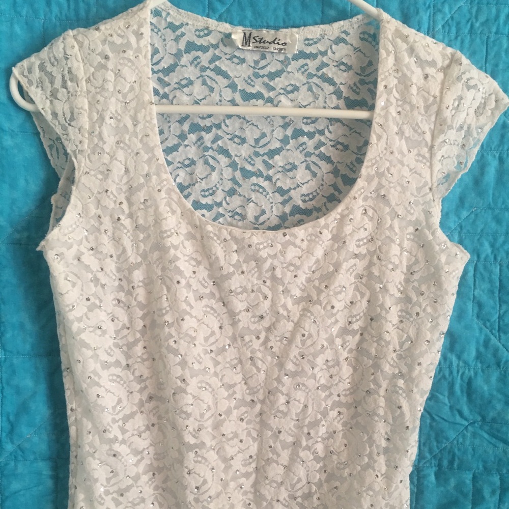 Sparkling lace shirt